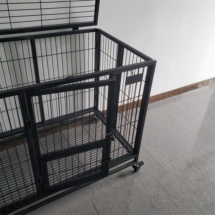 Single layer double door heavy duty pet dog kennels large outdoor collapsible dog cage on sale