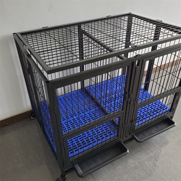 Single layer double door heavy duty pet dog kennels large outdoor collapsible dog cage on sale