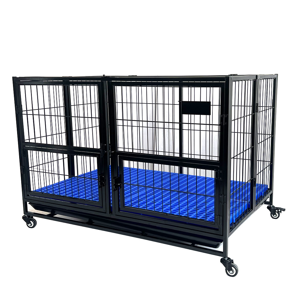 Single layer double door luxury pet kennels cages carriers customizable stackable dog cages on sale metal kennels