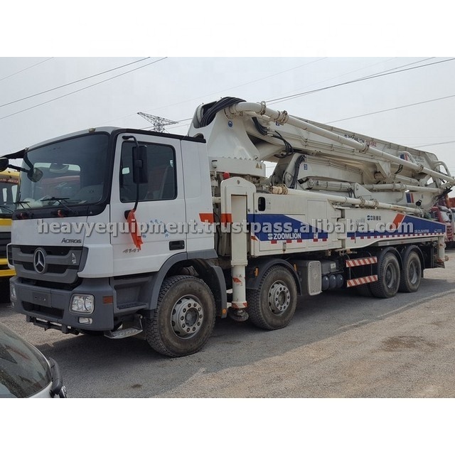 Used Zoomlion Concrete Pump Truck 37m 42m 48m 52m Truck Mounted Pump For Concrete For Sale