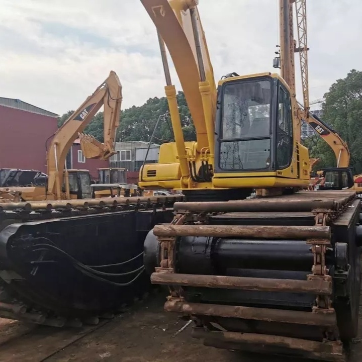 floating track dredging used komatsu amphibious crawler excavator for sale boat excavator pc200 pc220