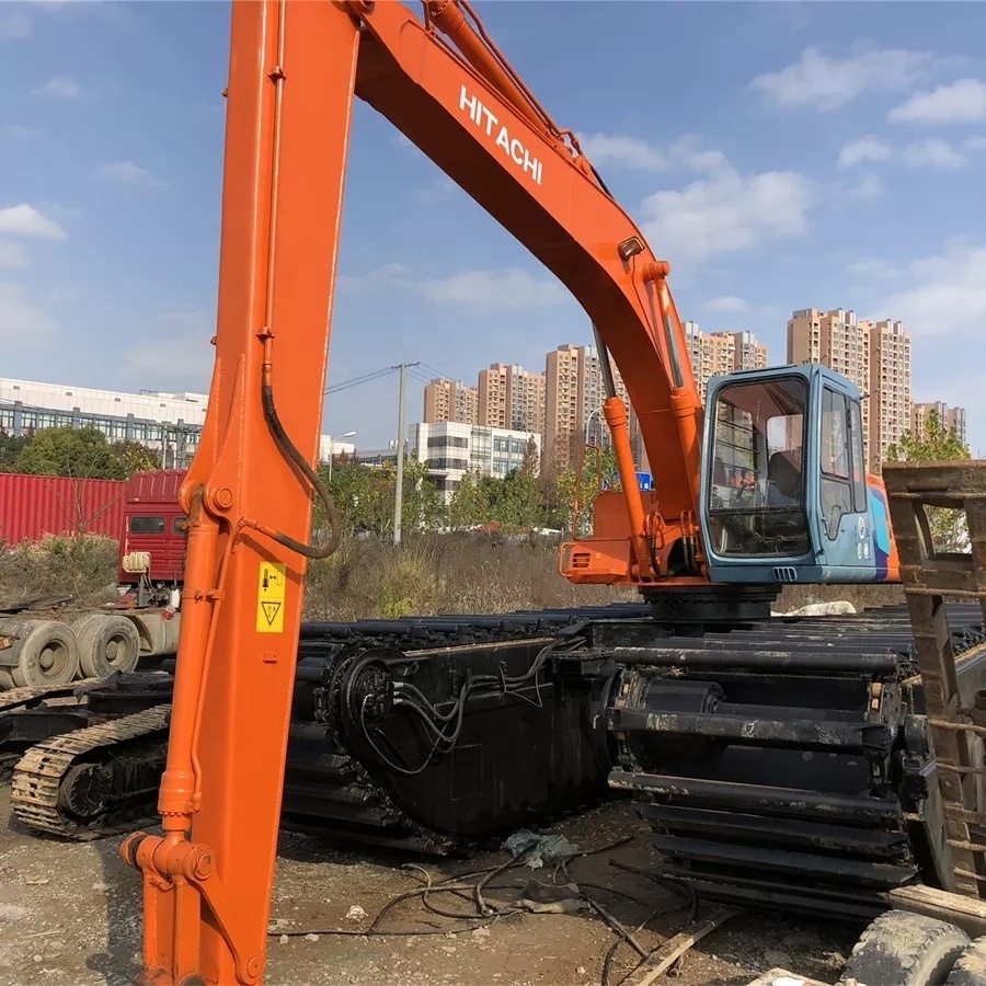 Japan made 20 ton used hitachi amphibious marsh buggy excavator price ex200 ex200lc ex210 ex220