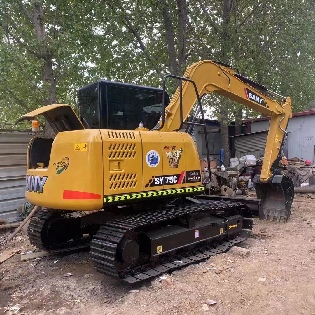 Top select 7.5 t mini sany sy75c excavator used sy75 model 75 digger machine