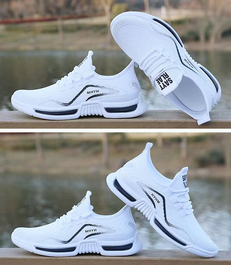 China Factory Wholesale Casual Sports Shoes men's Shoes Summer Trendy New Breathable White Sneakers For  Men New Style 2024