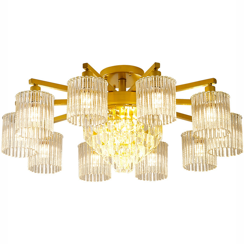 Nordic Light Luxury Ceiling Light New Gold Black Living Room, Restaurant, Bedroom, Low Space Light Fixture