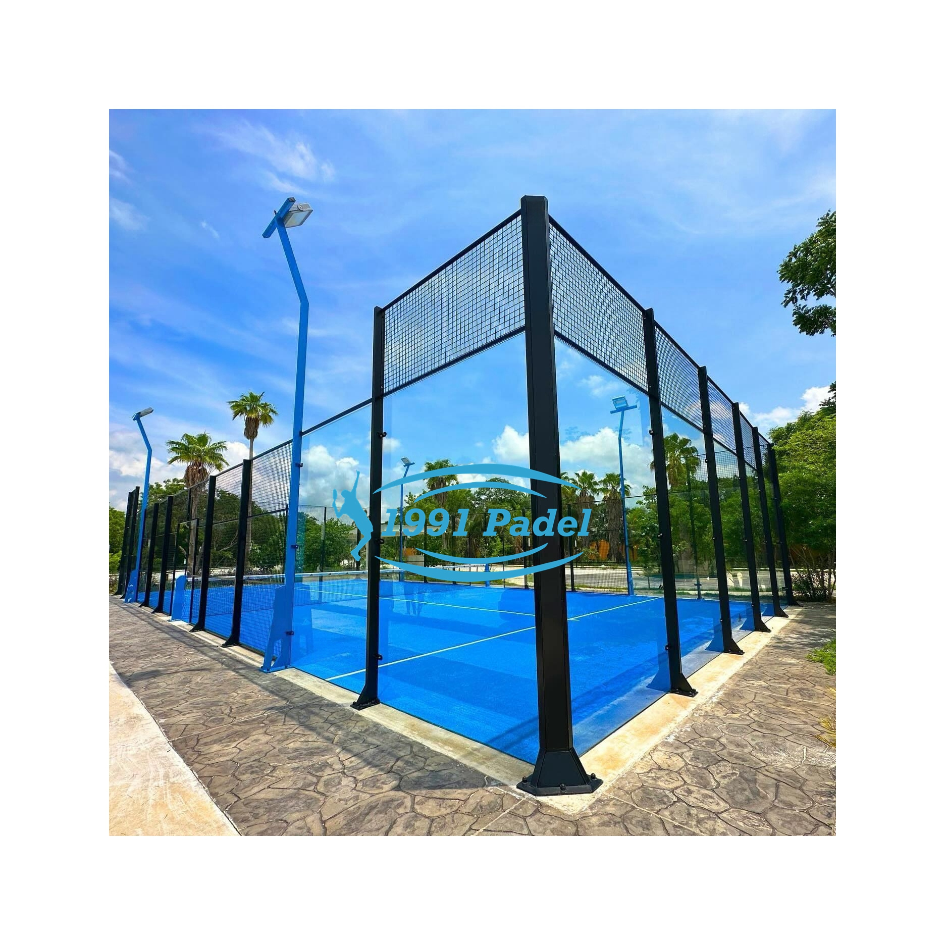 Portable Paddle Tennis Court Wholesale Factory Assembled Panoramic Padel Court