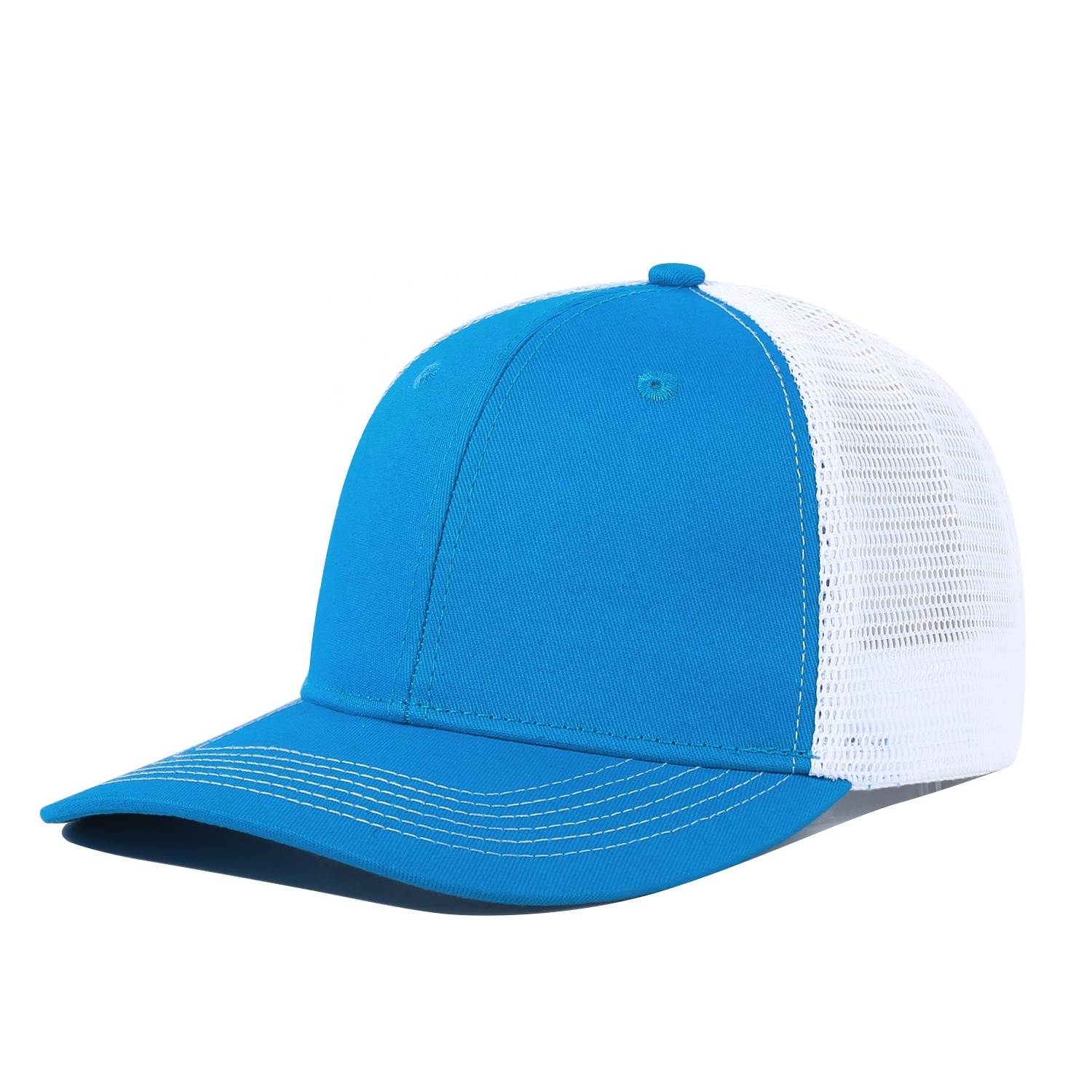 Low MOQ Wholesale Oem Personalized Customized Richardson 112 Hat Blank Curved Brim Snapback Baseball Mesh Trucker Hat