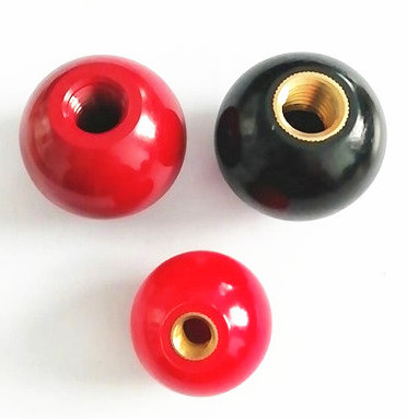 32mm 1/4 US threaded round clamping knob 1/4-20 brass thread female  bakelite clamp ball handle knob