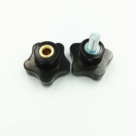 black plastic/bakelite thread star knob