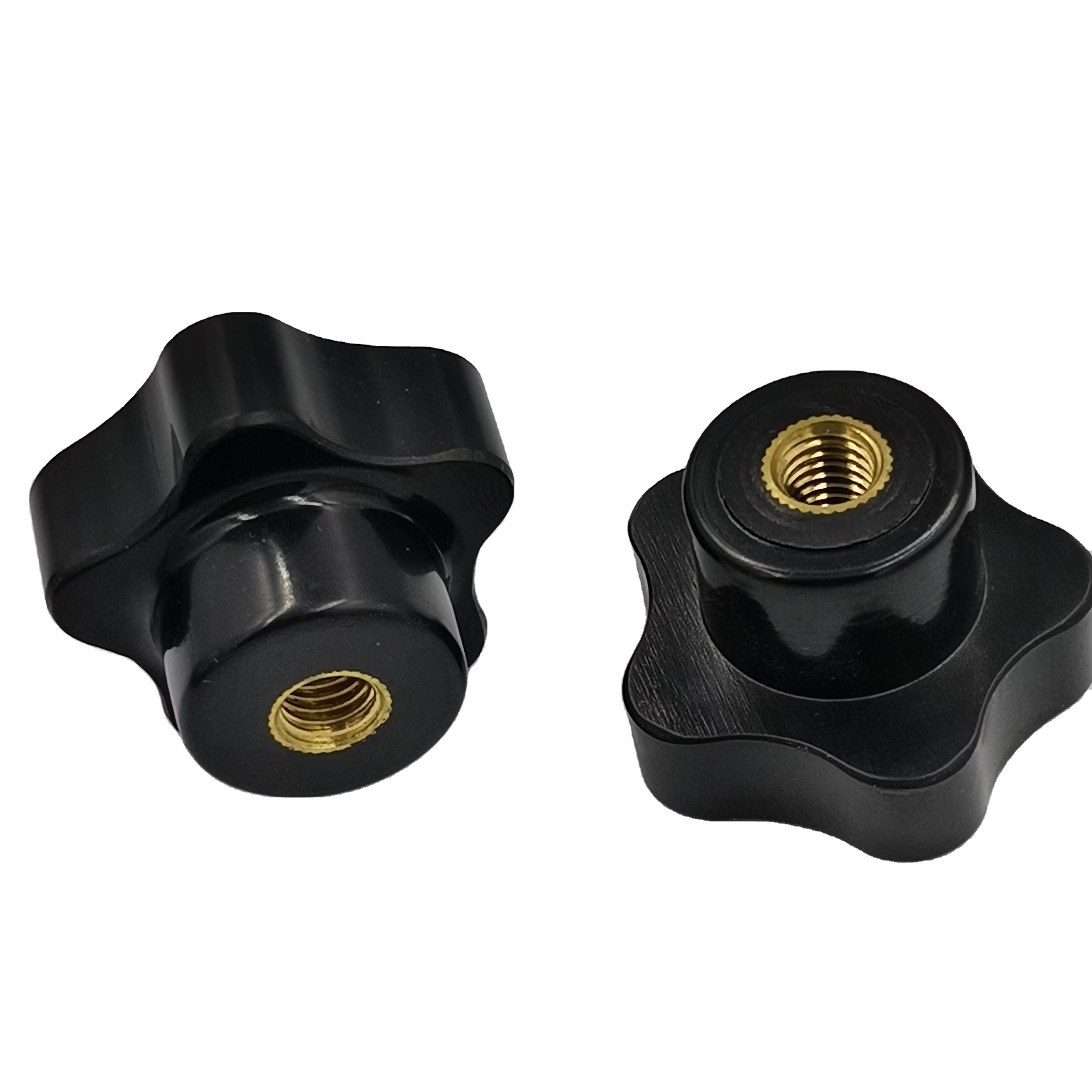 BEST factory price internal and external thread knob machine bakelite handle nut plastic clamping star knob M8