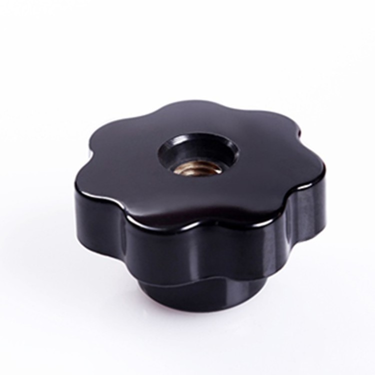 BT.100210 Through Hole Bakelite Star Knob Clamping Handle Black Industrial Popular Plastic Handles Provide Plastic Nut T Handle