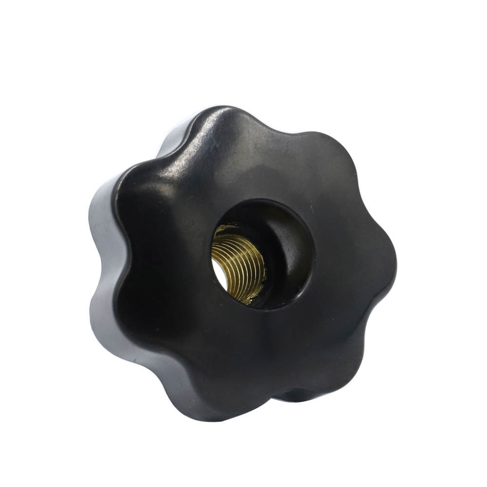 BT.100210 Through Hole Bakelite Star Knob Clamping Handle Black Industrial Popular Plastic Handles Provide Plastic Nut T Handle