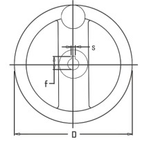 100 125  160 200 Plastic aluminum alloy solid Hand Wheel Double Spoke Cnc Handwheel with revolving handle