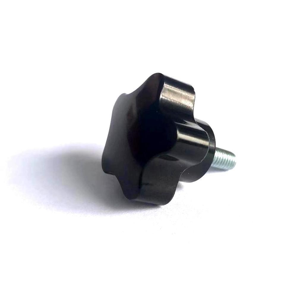 black plastic/bakelite thread star knob