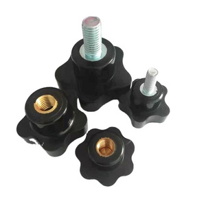 black plastic/bakelite thread star knob