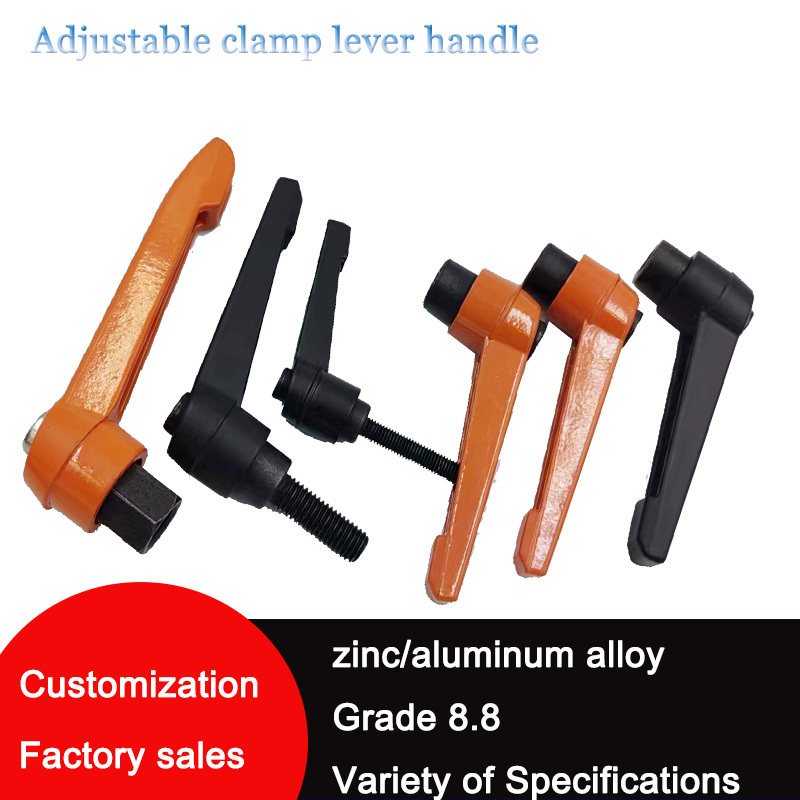 Machine metal knob Industrial zinc /aluminum alloy adjust clamp lever internal thread adjustable handle lever clamping handles