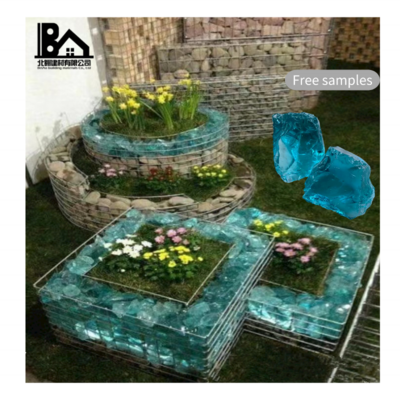 Colored Glass Rocks For Landscaping Blue Colored Glass Landscaping