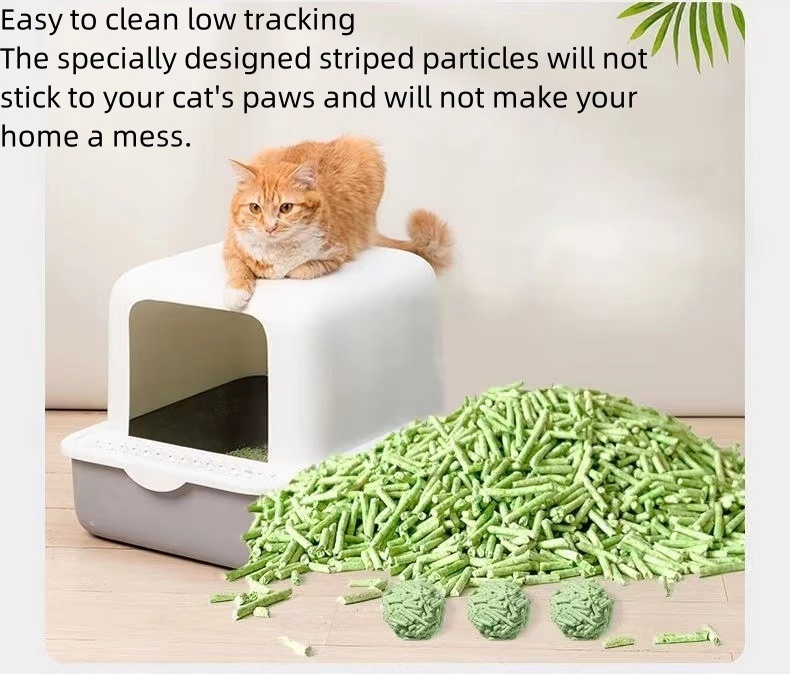 Dust free cat litter with good water absorption, tofu cat litter made from plant materials