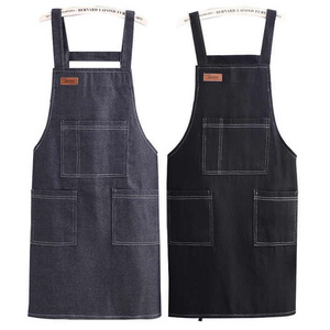 Restaurant Bib Bartender Apron Tattoo Jean Denim Apron Custom  Work Apron For Nail Techs