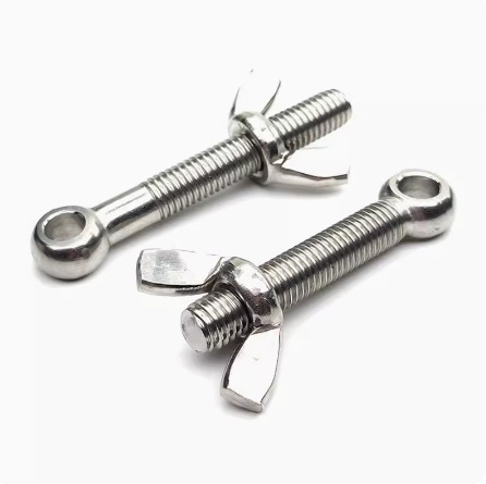 Direct Factory Customizable Stainless Steel Butterfly Nut Set Eye Bolt