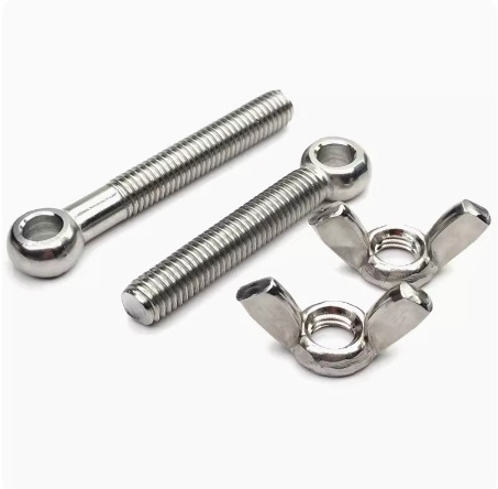 Direct Factory Customizable Stainless Steel Butterfly Nut Set Eye Bolt