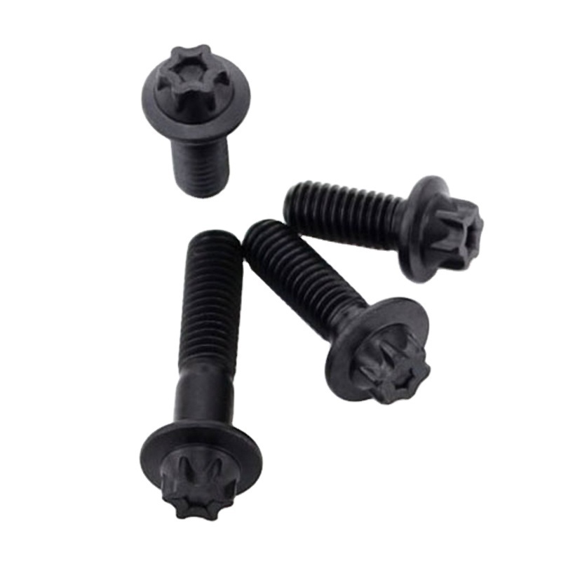 Wholesale 12.9 Level High Strength M5 M6 Black Carbon Steel Outer Hexagon Flange Bolt carbon steel