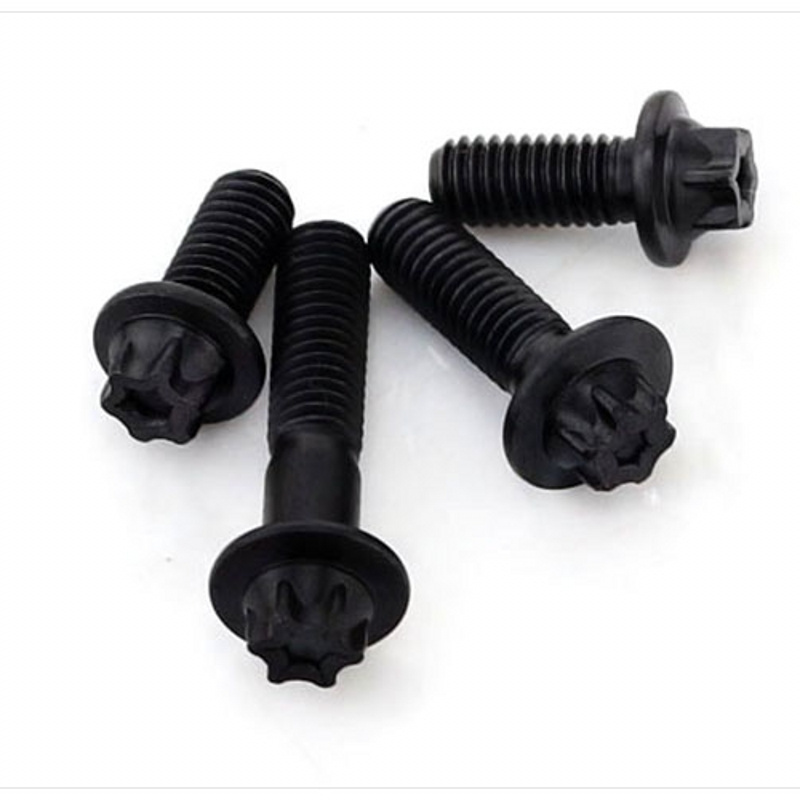 Wholesale 12.9 Level High Strength M5 M6 Black Carbon Steel Outer Hexagon Flange Bolt carbon steel