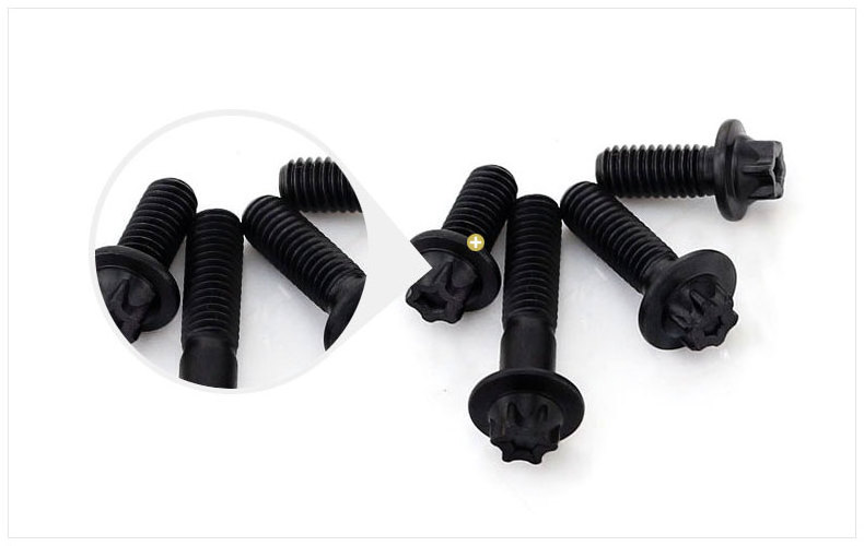 Wholesale 12.9 Level High Strength M5 M6 Black Carbon Steel Outer Hexagon Flange Bolt carbon steel