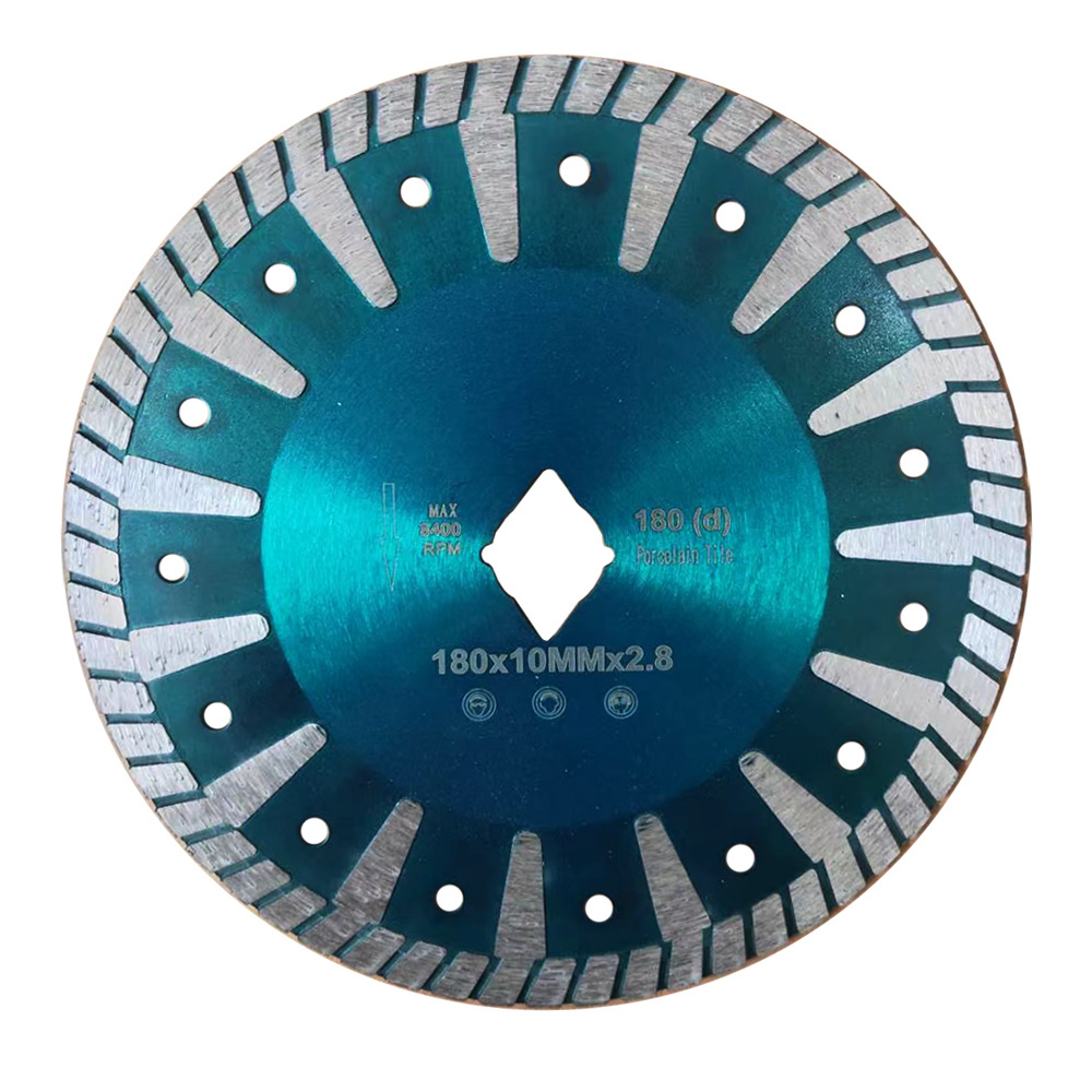 180mm 7inch Turbo Rim Cutter t Shape Protective Granite Diamond Granite Natural Stone Saw Blade Marble Cutting Disc