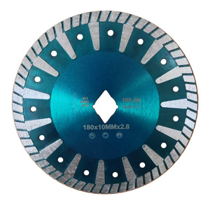 180mm 7inch Turbo Rim Cutter t Shape Protective Granite Diamond Granite Natural Stone Saw Blade Marble Cutting Disc