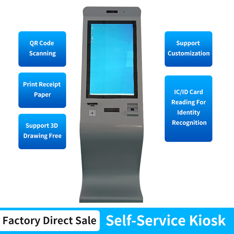 32 inch payment mobile recharge kiosk touch screen kiosk touch screen self payment floor stand bills and coin payment kiosk