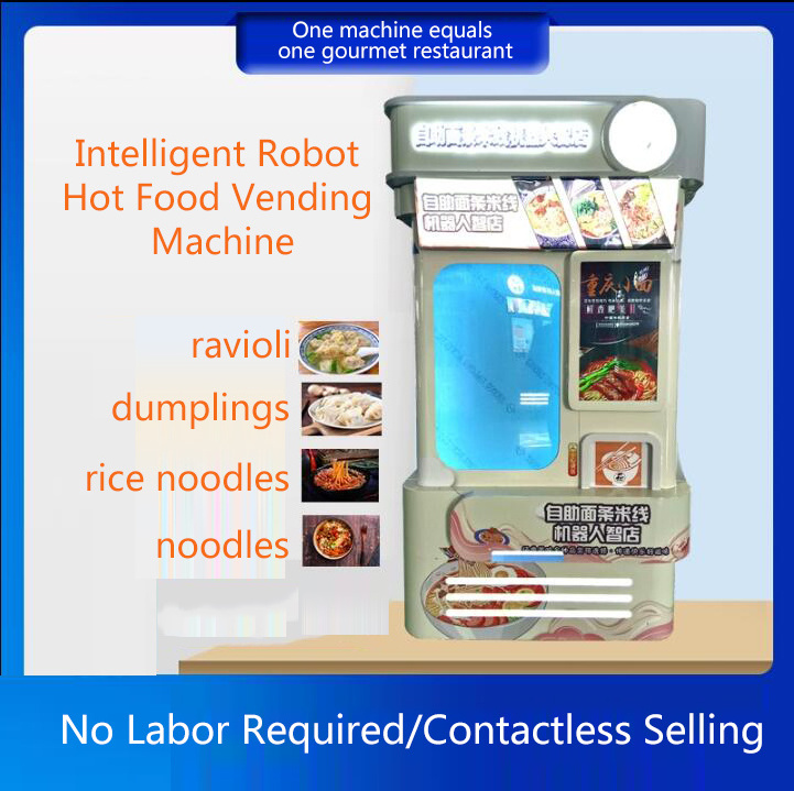 Intelligent  Robot Vending Machine with Automatic Functions Hot Food Noodles and Ramen Vending Payment  Kiosks