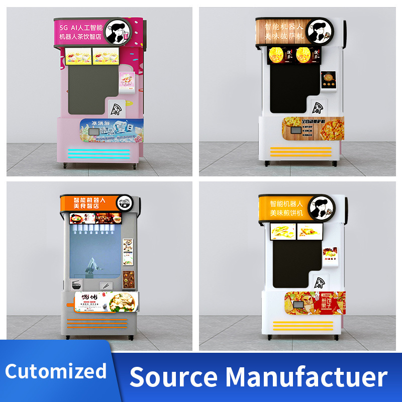 Ice Cream Intelligent Robot Vending Machine Automatic Beauty Coffee, Milk Tea, Juice all in one wifi Vending Machine for Sale