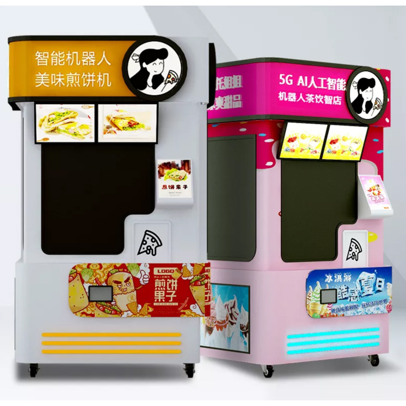 Ice Cream Intelligent Robot Vending Machine Automatic Beauty Coffee, Milk Tea, Juice all in one wifi Vending Machine for Sale