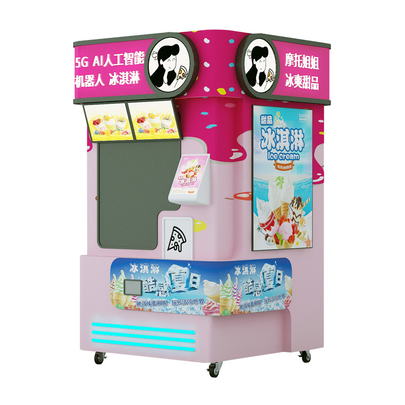 Full Automatic Bubble Tea Vending Machine, Ice Cream Orange Juice Coffee Vending Machine with Credit Card Payment System