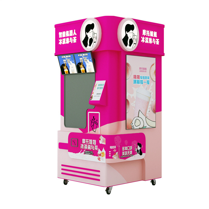 Hot saling Smart Milk Tea Vending Machine Robot Arm Bubble Tea Equipment Vending Machine For Sale