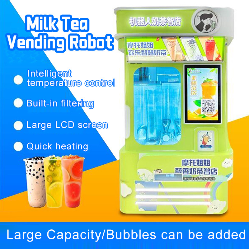 Hot Sale Hot and Iced Drinks Vending Machine for Sale Bubble Tea Vending Machine Mall Kiosks Robot Business Vending Machine