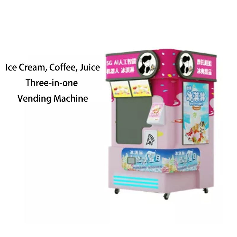 Ice Cream Intelligent Robot Vending Machine Automatic Beauty Coffee, Milk Tea, Juice all in one wifi Vending Machine for Sale