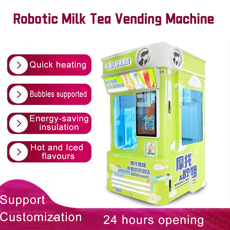 Hot Sale Hot and Iced Drinks Vending Machine for Sale Bubble Tea Vending Machine Mall Kiosks Robot Business Vending Machine