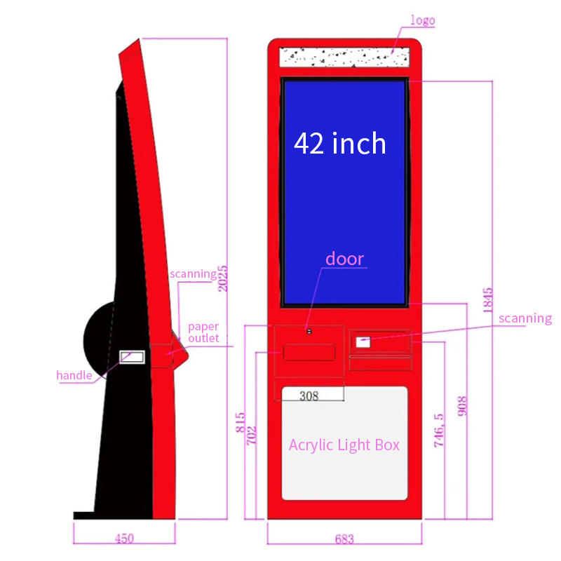 Self-service ticket Check Automatic Kiosk Terminal Machine Cinema Ticket Payment Kiosk