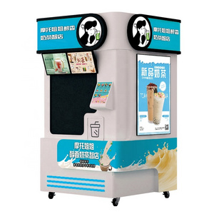 Intelligent Automatic Robot Arm Operation Milk Tea Coffee Ice Cream Vending Machine Orange Juice Vending Machine