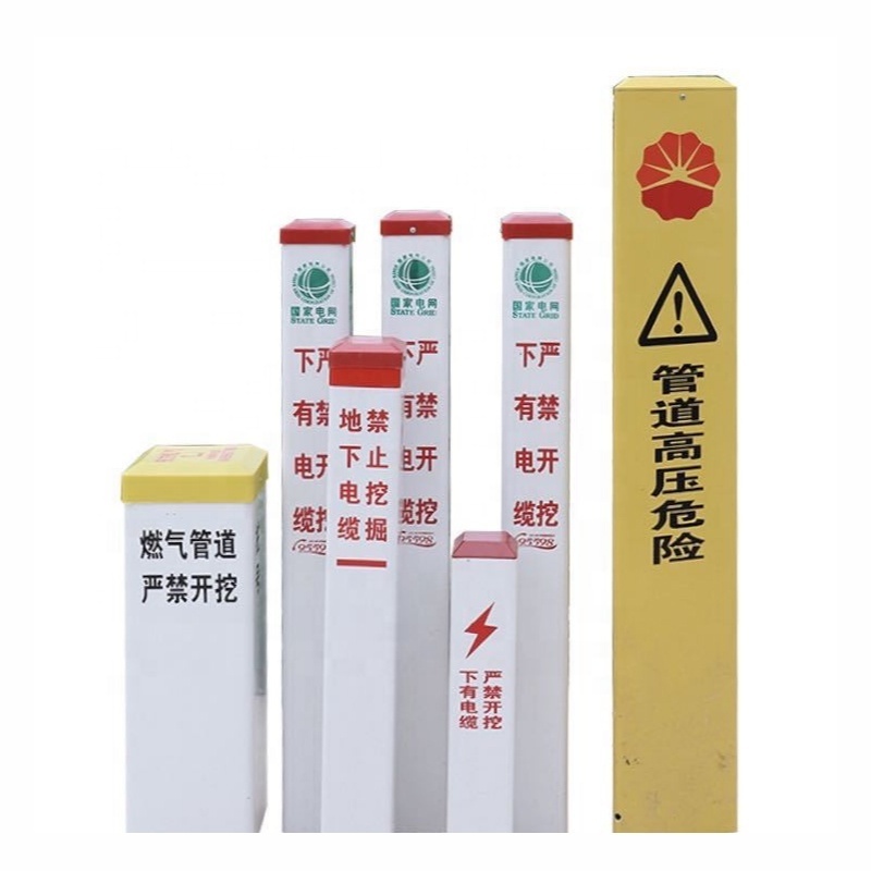 OEM Factory direct custom Frp Warning Post Sign Grp Post Sign Road Marker Post Stakes for Safety Signs