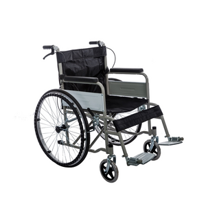 portable disabled foldable manual wheel chair 24 inch solid tire wheelchair for elderly