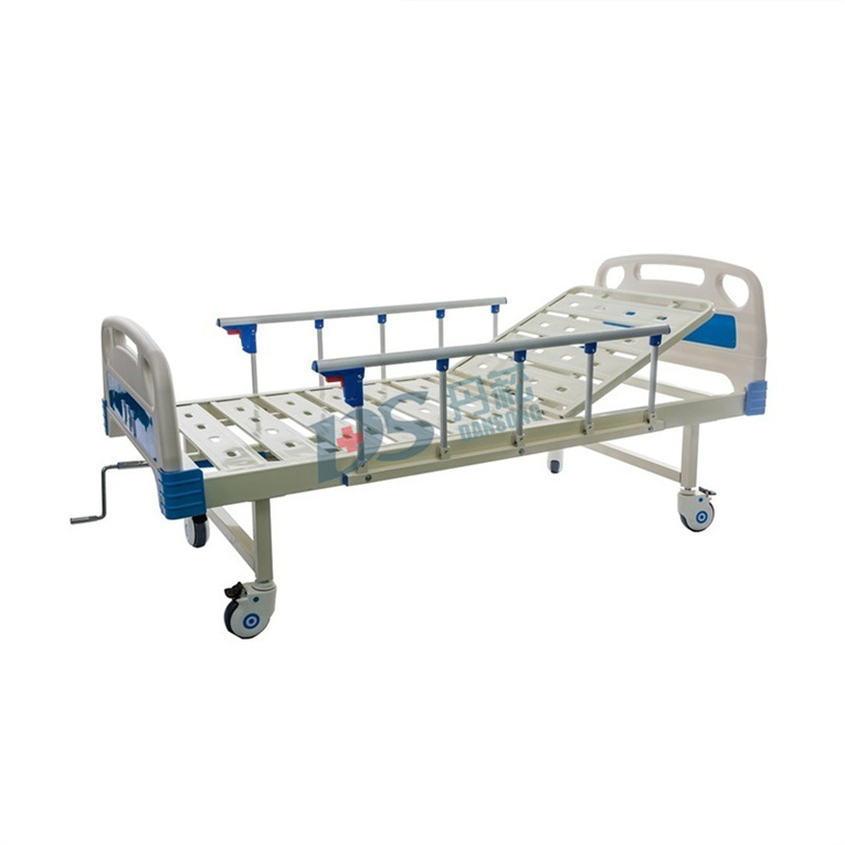 Cheap Medical Equipment for Hospitals and Home 1 Crank manual bed cot adult nursing bed crib medial