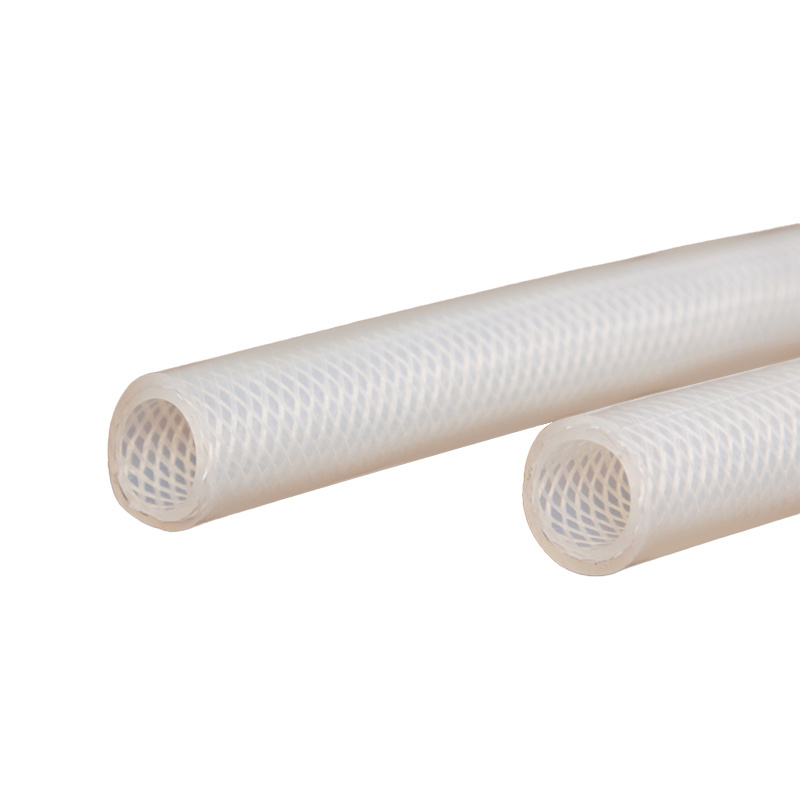 High temp heat resistance Platinum cured braided water rubber pipe silicone hose for milk