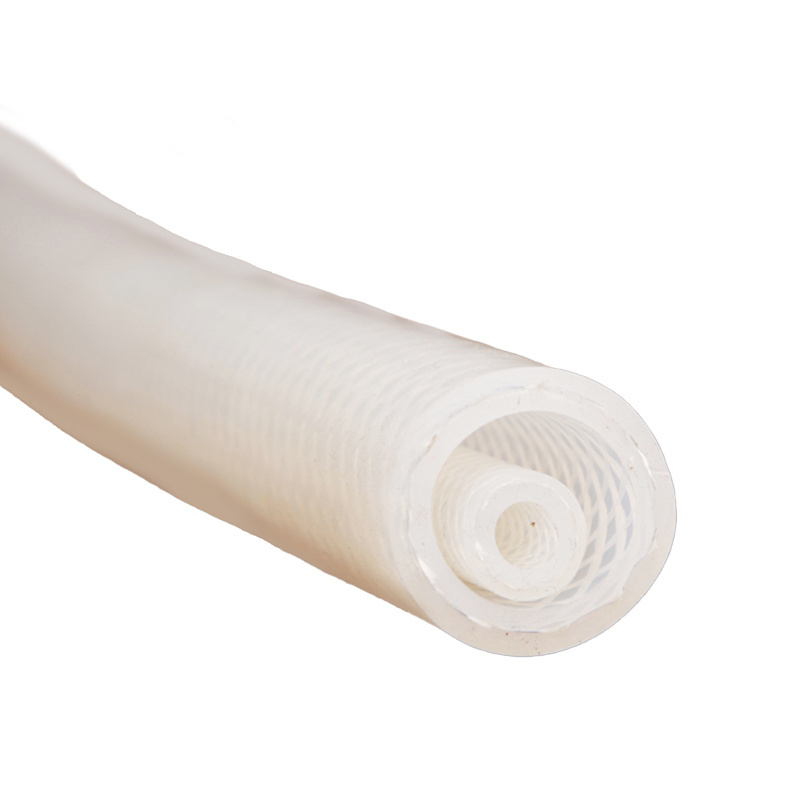 High temp heat resistance Platinum cured braided water rubber pipe silicone hose for milk