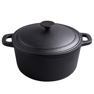 Pre Seasoned Dutch Oven with Dual Handles Cast Iron Pot Metal Material Dutch Oven for Pasta for Slow Cooking