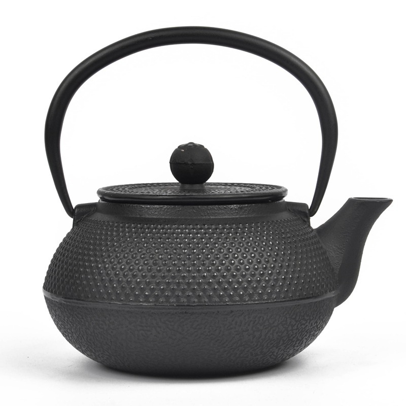 Cast Iron Teapot Tea Kettle pot with Stainless Steel Infuser for Stovetop Safe Coated with Enameled Interior 30 oz/900 ml