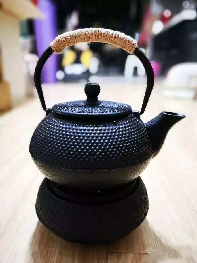 Cast Iron Teapot With Stainless Steel Infuser For Loose Leaf Tea And Teabags, Cast Iron Tea Kettle Stovetop Safe, 600ml/20oz