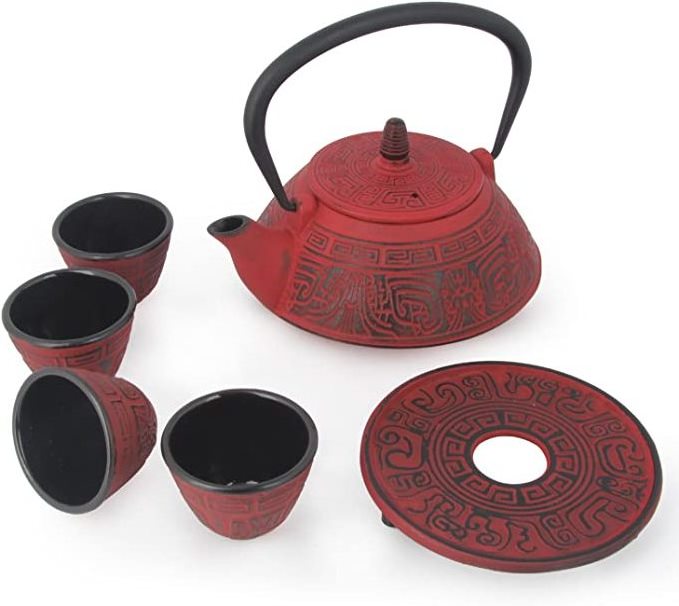 Hot sale Chinese traditional tea kettle 400/800ml Japanese antique vintage cast iron teapot enamel kettle tea set